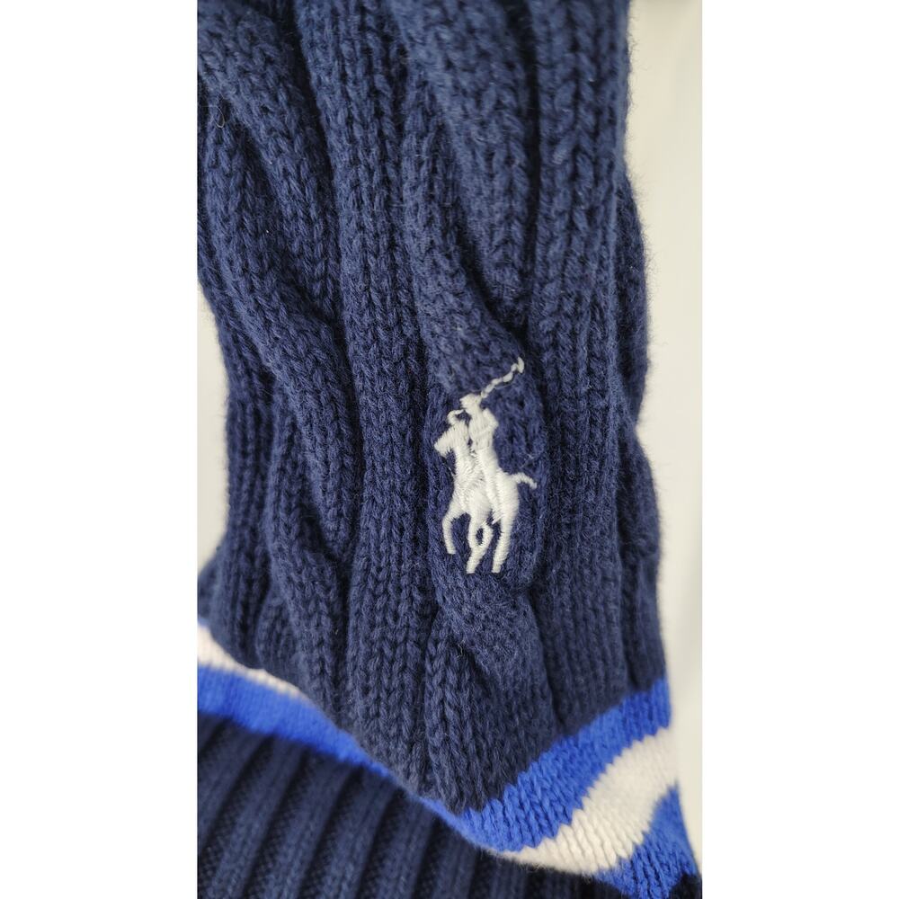 Polo Ralph Lauren Wimbledon 2026 Hybrid Cable Knit Sweatshirt Navy Small - Picture 14 of 16